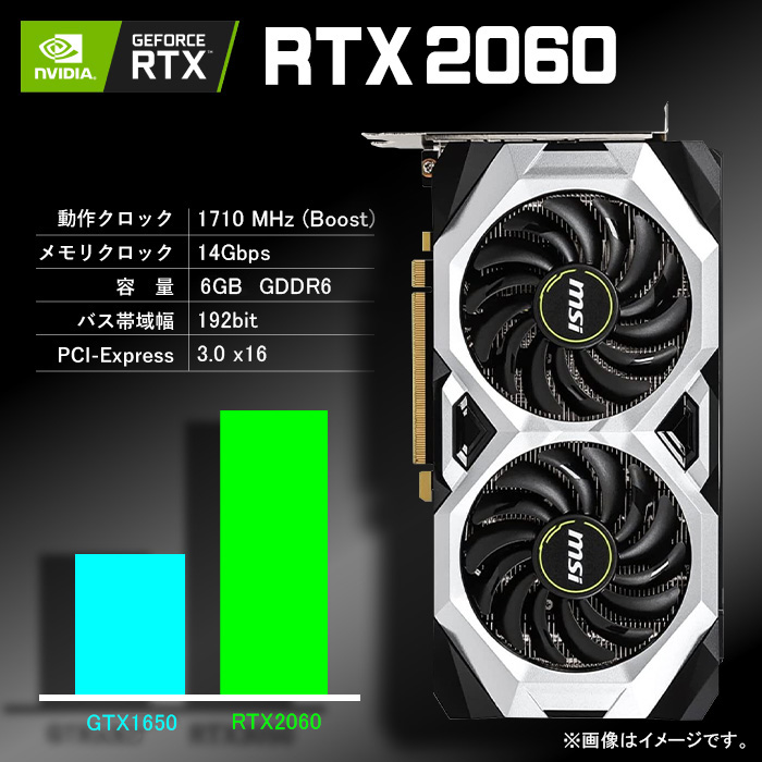 楽天市場】ゲーミングPC ブラック GeForce RTX2060 22型液晶モニター