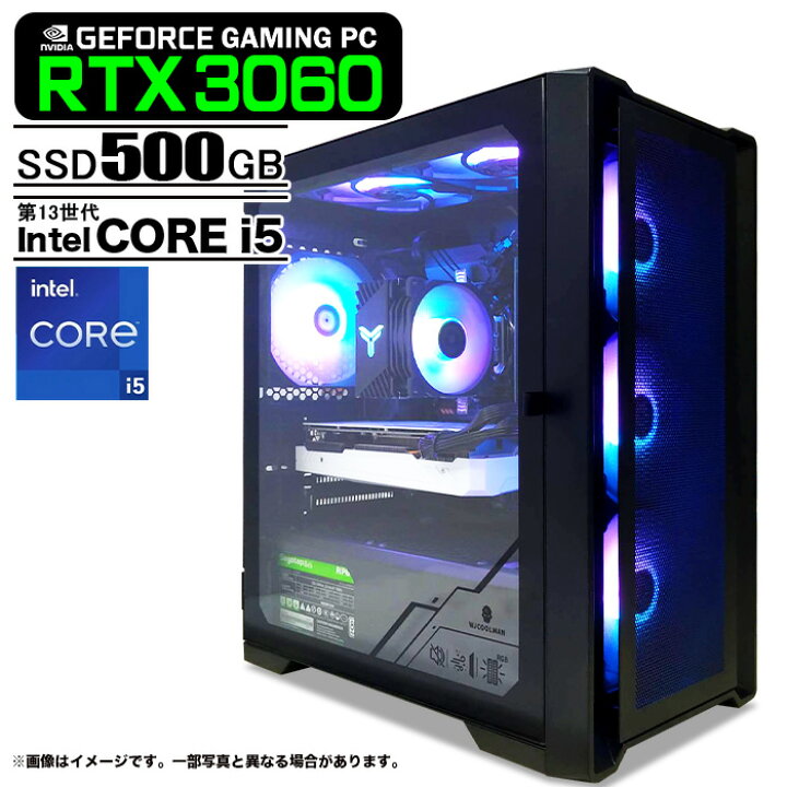 楽天市場】ゲーミングPC ブラック メッシュ GeForce RTX3060 第13世代  