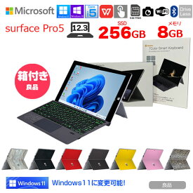 【中古】Microsoft Surface Pro5 SIM LTE対応 法人モデル 中古 タブレット 選べるカラー Office Win11 or Win10 新品Bluetooth日本語キーボード+ペン [Core i5 7300U 8G SSD256G 無線 カメラ 12.3型]：良品