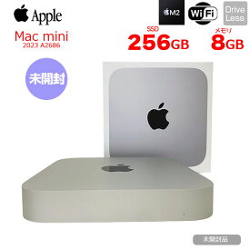 【未開封品】Apple Mac mini MMFJ3J/A A2686 M2 2023 小型デスク macOS [Apple M2 8コア メモリ8GB SSD256GB 無線 BT シルバー ]：未開封