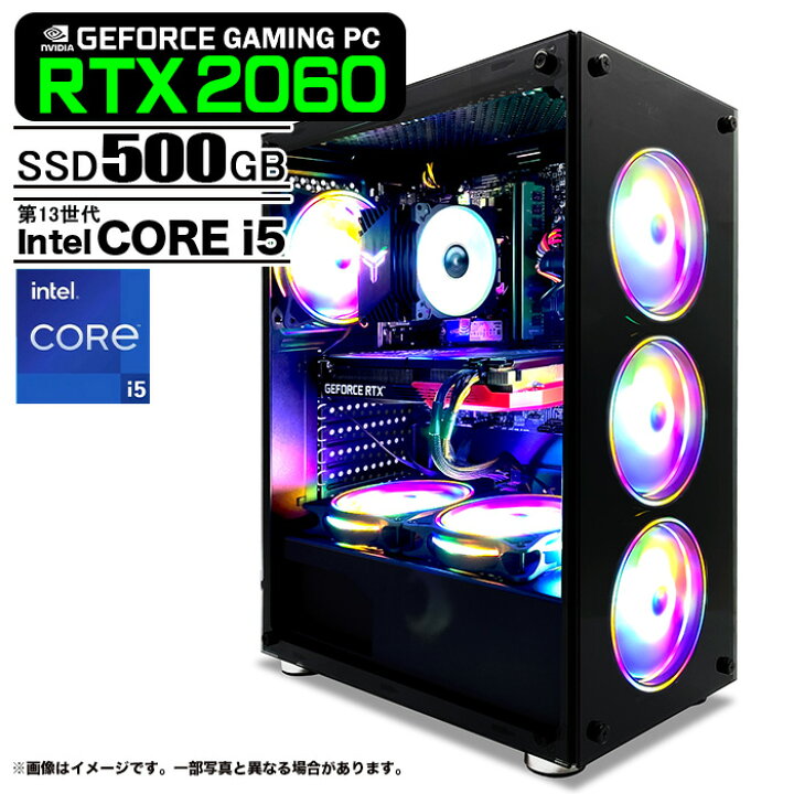 楽天市場】ゲーミングPC ブラック GeForce RTX2060 第13世代 Corei5 
