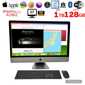 【中古】Apple iMac Pro 27inch MQ2Y2J/A A1862 5K 2017 一体型 選べるOS RP Vega64 [Xeon W 18コア 128GB SSD1TB 無線 BT カメラ 27インチ Space Gray]:アウトレット