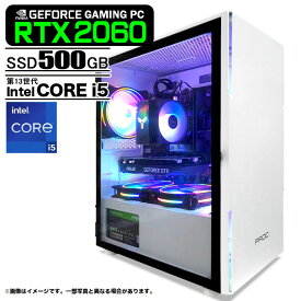 ゲーミングPC ホワイト GeForce RTX2060 第13世代 Corei5 Win10 SSD500GB メモリ16GB eスポーツ PASOUL 煌 1年保証