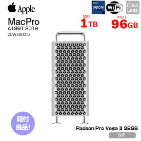 Apple Mac Pro Z0W3000TZ A1991 2019 Radeon Pro Vega II 32GB搭載 [Xeon W-3235 12コア メモリ96GB SSD1TB 選べるOS 無線 BT ] ：良品