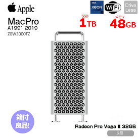 【中古】Apple Mac Pro Z0W3000TZ A1991 2019 Radeon Pro Vega II 32GB搭載 [Xeon W-3235 12コア メモリ48GB SSD1TB 選べるOS 無線 BT 純箱 ] ：良品