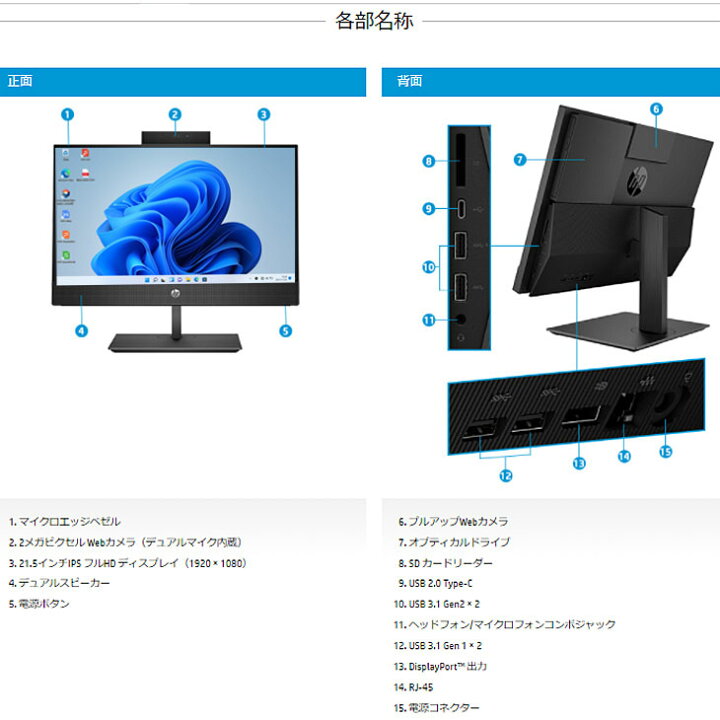 楽天市場】HP ProOne 600G4 AIO 中古 一体型 デスクトップ パソコン 