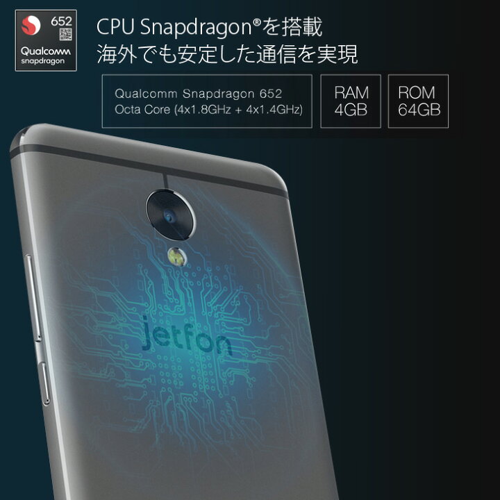 楽天市場】【海外でもすぐ使える！】jetfon G1701L スマートフォン  