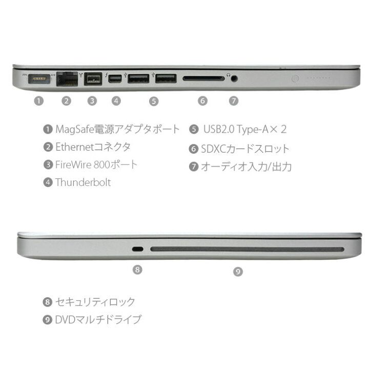 楽天市場】【中古パソコン】Apple MacBook Pro MD102J/A A1278 Mid2012 