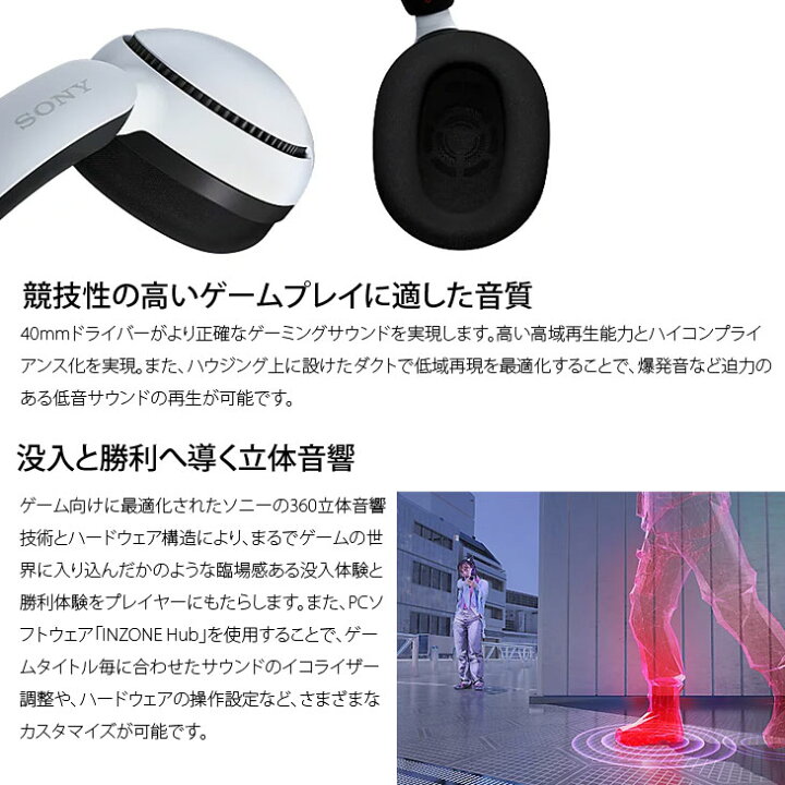 楽天市場】SONY INZOINE H5 WH-G500 ゲーミングギア [密閉ダイナミック 