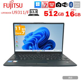 【11/5-17まで期間限定価格】富士通 LIFEBOOK U9311/F 中古 ノート Office Win11 第11世代[Core i7 1185G7 メモリ16GB SSD512GB カメラ 13.3]:良品
