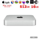 【中古】Apple Mac mini MGNT3J/A A2348 M1 2020 小型デスク 選べるOS [Apple M1 8コア メモリ16GB SSD512GB 無線 BT シルバー]：良品