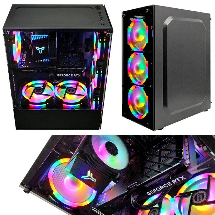 楽天市場】ゲーミングPC デスクトップパソコン ブラック GeForce 