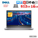 【中古パソコン】DELL 15.6型 Latitude 5520 中古 ノート Office Win11 第11世代[Core i5 1145G7 メモリ16GB SSD512GB カメラ テンキー]:良品