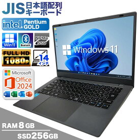 【新品】PASOUL NC14J ノートパソコン Microsoft Office2024 Home＆Business Windows11 Intel Pentium GOLD 6500Y SSD256GB メモリ8GB フルHD 14インチ
