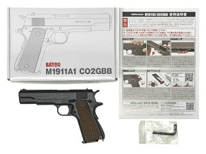 �y�V�i�z[BATON airsoft] M1911A1 CO2 �K�X�u���[�o�b�N�K�� 25_11�ȍ~���b�g�k�V�����̂��j���Ɂl