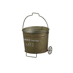 ポット 植木鉢 ガーデニング アビテ Habiter グランディール ホイールバケツ シルバー MW-902-AA 4538996586926