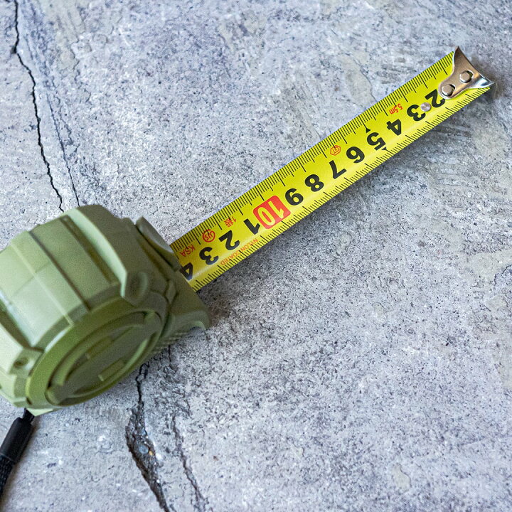 WHATNOT メジャー タクティカルメジャー TACTICAL STEEL TAPE コンベックス スケール ワットノット おしゃれ 両面印刷 DIY what not グリーン ギフト プレゼント 工具 測定 緑 父の日 ギフト プレゼント WN-TSG 4962308971177 WHATNOT メジャー スケール コンベック ケース ポーチ 黄色