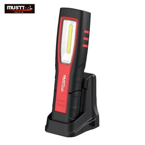 ワークライト LED 充電式 MUSTTOOL マストツール イチネンアクセス LEDワークライト 充電式 MWL-601R 最大 600lm IP65 充電器付き マグネット 磁石 吊り下げフック スタンド ハイパワーライト