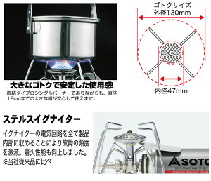SOTO/ソトレギュレーターストーブST-310&シェラカップ&パワーガス1本ST-760の3点セットアウトドア・キャンプ用品ST-310ST-SC20ST-760(1本)