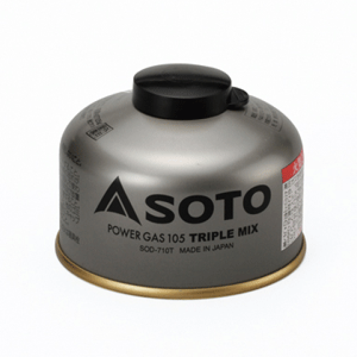SOTO ソト 新富士バーナー SOD-710T パワーガス105トリプルミックス NET:105g WHATNOT SOTO ソト 新富士バーナー 2点セット ストーブ パワーガス OD缶 燃料 ガス缶 アウトドア キャンプ 登山 SOD-320 SOD-710T セット 福袋