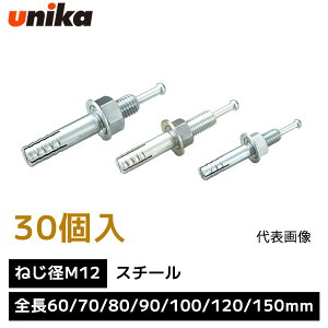 ���j�J unika �c�_�ō��ݎ��A���J�[ �˂��a M12 �y1�� 30�� ����z C�^�C�v �X�`�[�� �S�� 60mm 70mm 80mm 90mm 100mm 120mm 150mm ������ ���[�e�B�A���J�[ �A���J�[�{���g �A���J�[