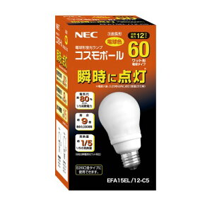 NEC �d���`�u�������v A�`�R�X���{�[�� �d���F 60W�����^�C�v ����E26 EFA15EL/12-C5