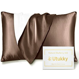 Utukky 枕カバー シルク枕カバー 【TVで紹介】50×70cm 片面枕カバーシルク シルク100％枕カバー 6Aランク 封筒式 テンセル シルクタ