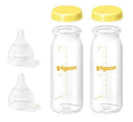 ピジョン 母乳実感 直付け 哺乳瓶100mlセット （低出生体重児用) 2セット 透明