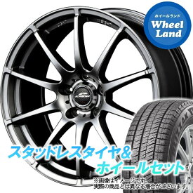 【5日(水)クーポンあり!!】【タイヤ交換対象】マツダ プレマシー CR系 MID シュナイダー スタッグ メタリックグレー ブリヂストン ブリザック VRX2 195/65R15 15インチ スタッドレスタイヤ&ホイールセット 4本1台分