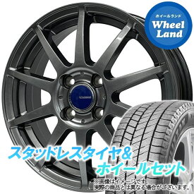 【30日(木)今月最後のクーポン!!】【タイヤ交換対象】ミツビシ デリカミニ 4WD B37A,B38A WINNERS ウイナーズ CF-01 メタリックグレー ブリヂストン ブリザック VRX3 165/60R15 15インチ スタッドレスタイヤ&ホイールセット 4本1台分