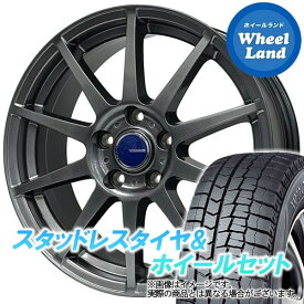 【31日～1日48時間クーポン!!】【タイヤ交換対象】ホンダ ストリーム RN6～9 WINNERS ウイナーズ CF-01 メタリックグレー ダンロップ ウインターマックス WM02 205/60R16 16インチ スタッドレスタイヤ&ホイールセット 4本1台分