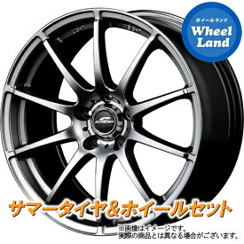 【25日(木)クーポンあります!!】【タイヤ交換対象】トヨタ プリウス 30系 MID シュナイダー スタッグ メタリックグレー ダンロップ EC202L 195/65R15 15インチ サマータイヤ ホイール セット 4本1台分