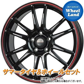 【30日(木)今月最後のクーポン!!】【タイヤ交換対象】トヨタ クラウン AZSH21 2.5L 4WD HOT STUFF クロススピード CR6 グロスGM／レッドライン トーヨー ナノエナジー 3プラス 225/45R18 18インチ サマータイヤ ホイール セット 4本1台分