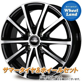 【25日(木)クーポンあります!!】【タイヤ交換対象】スズキ Kei 10,20系 MID ユーロスピード V25 ブラックポリッシュ ダンロップ エナセーブ EC204 165/60R15 15インチ サマータイヤ ホイール セット 4本1台分