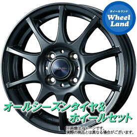 【25日(土)はお得な日!!】【タイヤ交換対象】ホンダ フリード スパイク GB3～4 WEDS ヴェルヴァ チャージ ディープメタル ダンロップ オールシーズン MAXX AS1 185/70R14 14インチ オールシーズンタイヤ ホイール セット 4本1台分