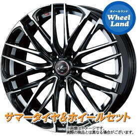 【25日(木)クーポンあります!!】【タイヤ交換対象】トヨタ ノア 80系 3ナンバー WEDS レオニス SK パールブラックミラーカット ブリヂストン ポテンザ S007A 215/45R18 18インチ サマータイヤ ホイール セット 4本1台分