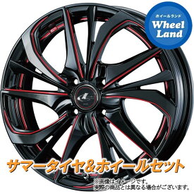 【20日(土)お得なクーポン!!】【タイヤ交換対象】ダイハツ クー M400系 WEDS レオニス TE ブラック/SCマシニングレッド ダンロップ ディレッツァ DZ102 205/40R17 17インチ サマータイヤ ホイール セット 4本1台分