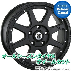 【25日(木)クーポンあります!!】【タイヤ交換対象】ミツビシ アウトランダーPHEV GN系 MLJ エクストリームJ フラットBK ダンロップ オールシーズン MAXX AS1 235/60R18 18インチ オールシーズンタイヤ ホイール セット 4本1台分