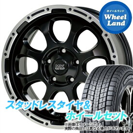 【10日(月)SS&クーポン!!】【タイヤ交換対象】トヨタ RAV4 50系カスタムサイズ ホットスタッフ マッドクロス グレイス BK＆リムPO ダンロップ ウインターマックス SJ8+ 245/70R16 16インチ スタッドレスタイヤ&ホイールセット 4本1台分