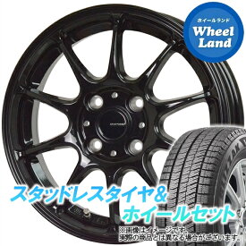 【25日(木)クーポンあります!!】【タイヤ交換対象】スズキ Kei 10,20系 ホットスタッフ Gスピード G-07 メタリックブラック ブリヂストン ブリザック VRX2 165/60R15 15インチ スタッドレスタイヤ&ホイールセット 4本1台分