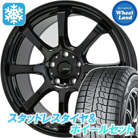 【10日（水）お得なクーポン!!】【タイヤ交換対象】ニッサン ラフェスタ CW系 ホットスタッフ Gスピード G-08 メタリックBK ヨコハマ アイスガード 7 IG70 215/45R17 17インチ スタッドレスタイヤ&ホイールセット 4本1台分