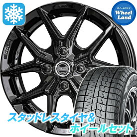 【20日（金）お得なクーポン!!】【タイヤ交換対象】ニッサン ルークス ML21系 KYOHO スマック IG-TEC グロスブラック ヨコハマ アイスガード 7 IG70 165/55R14 14インチ スタッドレスタイヤ&ホイールセット 4本1台分