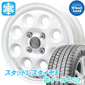【15日（日）お得なクーポン!!】【タイヤ交換対象】ニッサン ルークス BB系 KYOHO カワイイ　デコル ネイチャー マットホワイト ブリヂストン ブリザック VRX3 165/55R15 15インチ スタッドレスタイヤ&ホイールセット 4本1台分