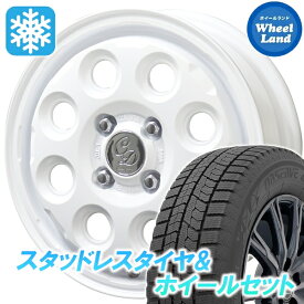 【15日（木）お得なクーポン!!】【タイヤ交換対象】ニッサン ルークス BB系 KYOHO カワイイ　デコル ネイチャー マットホワイト トーヨー オブザーブ GIZ2 165/55R15 15インチ スタッドレスタイヤ&ホイールセット 4本1台分