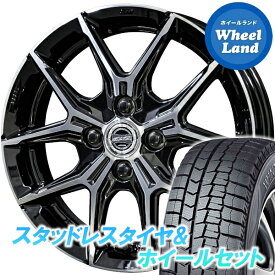【20日（金）お得なクーポン!!】【タイヤ交換対象】ニッサン ルークス BB系 KYOHO スマック+EK M1 グロスBK/PO ダンロップ ウインターマックス WM02 165/55R15 15インチ スタッドレスタイヤ&ホイールセット 4本1台分