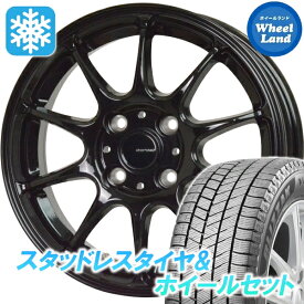【15日（日）お得なクーポン!!】【タイヤ交換対象】ニッサン ルークス BB系 ホットスタッフ Gスピード G-07 メタリックBK ブリヂストン ブリザック VRX3 165/55R15 15インチ スタッドレスタイヤ&ホイールセット 4本1台分