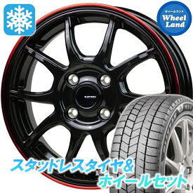 【在庫限り特価】【15日（日）お得なクーポン!!】【タイヤ交換対象】ニッサン ルークス SM21系 ホットスタッフ Gスピード P-06 BK/RED ブリヂストン ブリザック WZ-1 155/65R14 14インチ スタッドレスタイヤ&ホイールセット 4本1台分