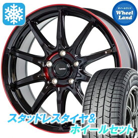 【10日（水）お得なクーポン!!】【タイヤ交換対象】ニッサン ラフェスタ CW系 ホットスタッフ Gスピード P-05R ブラック＆レッドクリア ヨコハマ アイスガード 8 IG80 215/40R18 18インチ スタッドレスタイヤ&ホイールセット 4本1台分