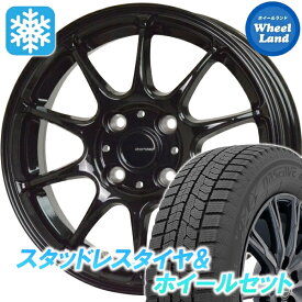 【10日（水）お得なクーポン!!】【タイヤ交換対象】ニッサン ルークス ML21系 ホットスタッフ Gスピード G-07 メタリックブラック トーヨー オブザーブ GIZ2 165/55R14 14インチ スタッドレスタイヤ&ホイールセット 4本1台分