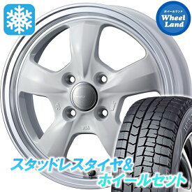 【20日（金）お得なクーポン!!】【タイヤ交換対象】ダイハツ ムーブ キャンバス LA850S・860S ウェッズ グラフト 5S ホワイト/リムポリッシュ ダンロップ ウインターマックス WM02 155/65R14 14インチ スタッドレスタイヤ&ホイールセット 4本1台分